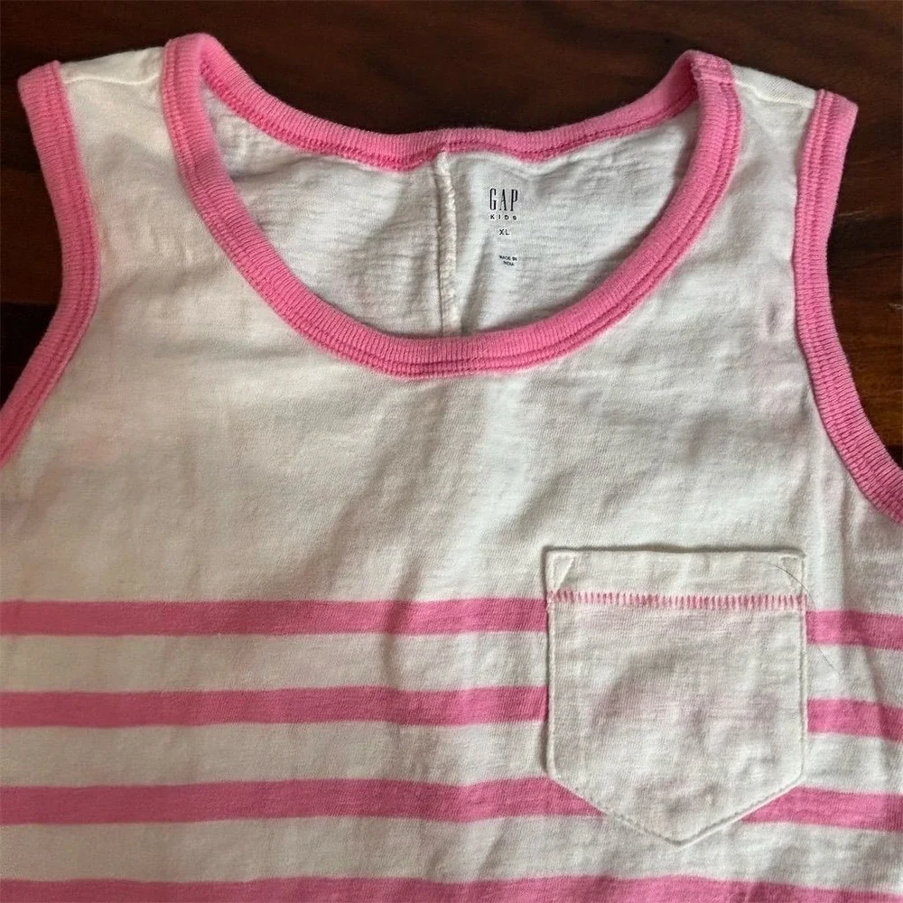 GAP‎ Kids XL Sleeveless Striped Dress Multicolor Knee Length Summer Casual